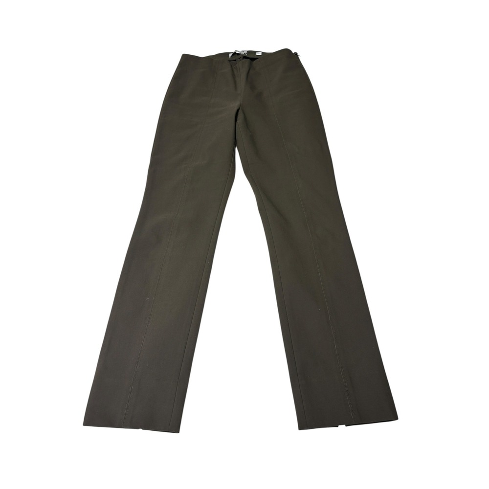 Vince Womens Slim Flare Leggings Dark Olive Green Side Zip W26 L27 Small